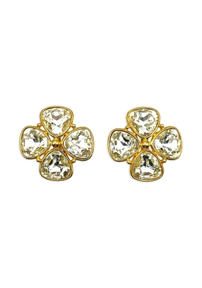 Jennifer Gibson Jewellery 1980s crystal quatre earrings - Gold