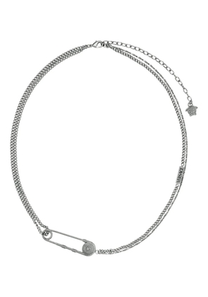 Versace bar-pin embellished necklace - Silver