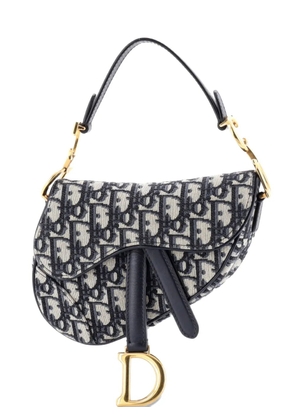 Christian Dior Pre-Owned Saddle Handbag Oblique Canvas Mini shoulder bag - Blue