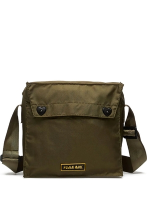 Human Made heart-embellished military messenger bag - Green