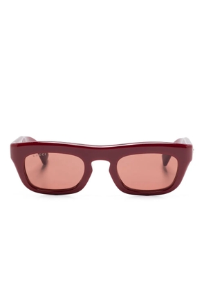 Gucci Eyewear rectangle-frame sunglasses - Red