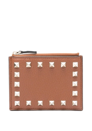 Valentino Garavani Rockstud leather wallet - Brown