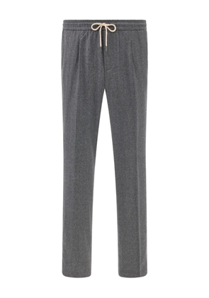 Boggi Milano City drawstring flannel trousers - Grey