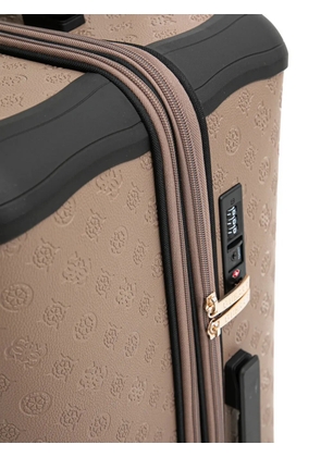 GUESS USA embossed-logo luggage - Neutrals