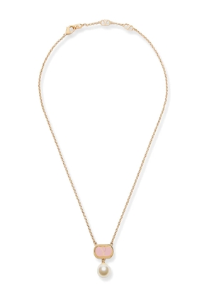 Valentino Garavani Ovalette faux-pearl necklace - Gold