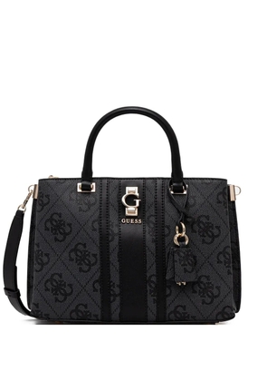 GUESS USA Erenia monogram top handle tote bag - Black