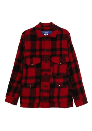 Junya Watanabe MAN check-print shirt jacket - Red