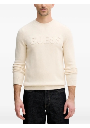 GUESS USA embossed logo sweater - Neutrals