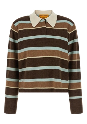 Guest In Residence striped polo shirt - Brown