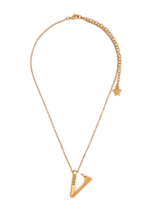 Versace V-pendant necklace - Gold