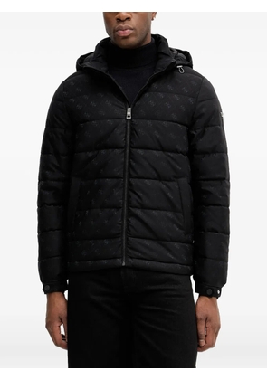 GUESS USA hooded monogram jacket - Black
