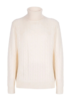 CONTE OF FLORENCE cable-knit roll-neck sweater - Neutrals