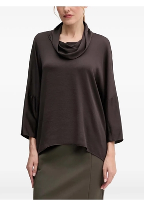 Joseph Ribkoff cowl neck button blouse - Brown