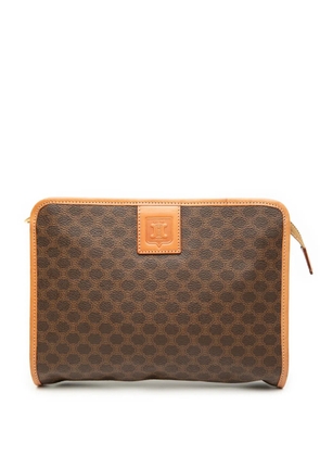 Celine Pre-Owned 2013 Macadam Coated Canvas clutch bag - Brown