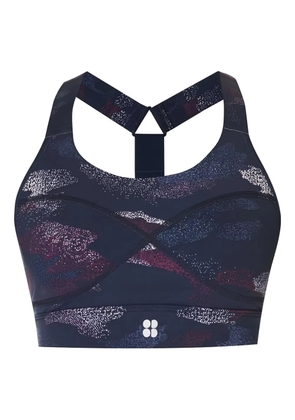 Sweaty Betty Power camo-print sports top - Blue