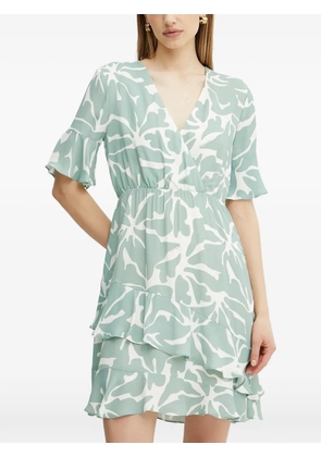 FRACOMINA ruffled tiered dress - Green