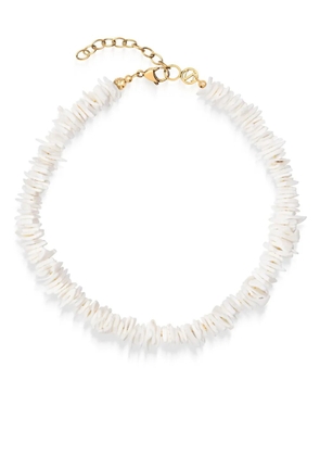 Nialaya Jewelry flat beads necklace - White