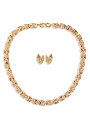 Susan Caplan Vintage 1980s D'orlan crystal-embellished clip-on earrings - Gold