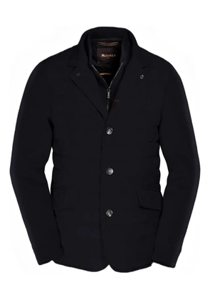 Moorer quilted buttoned-up blazer - Blue