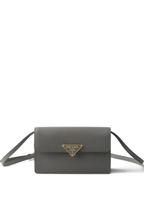 Prada Embleme flap mini bag - Grey