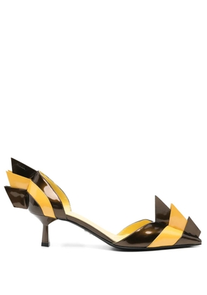 Prada 55mm leather pumps - Brown