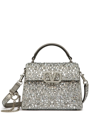 Valentino Garavani VSling crystal-embellished mini bag - Silver