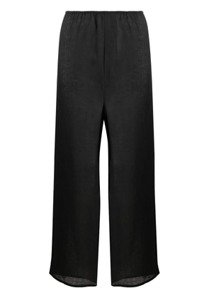 Baserange Domond wide-leg linen trousers - Black