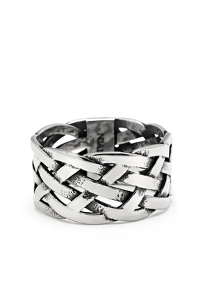 Nialaya Jewelry Woven Chain ring - Silver