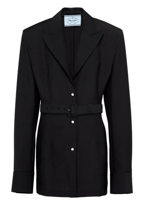 Prada single-breasted mohair-blend jacket - Black