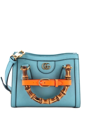 Gucci Pre-Owned Diana NM Bamboo Handle Tote Leather Mini crossbody bag - Blue