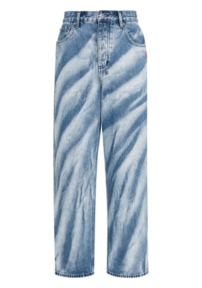 Ksubi striped straight-leg jeans - Blue