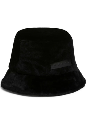 Marni logo-patch bucket hat - Black