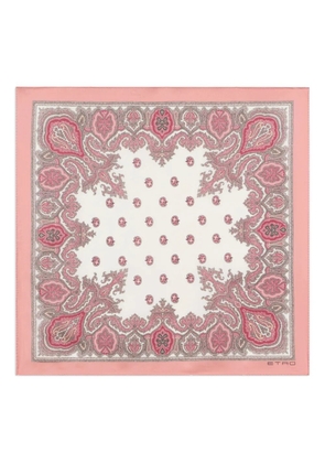 ETRO paisley silk pocket square - Pink