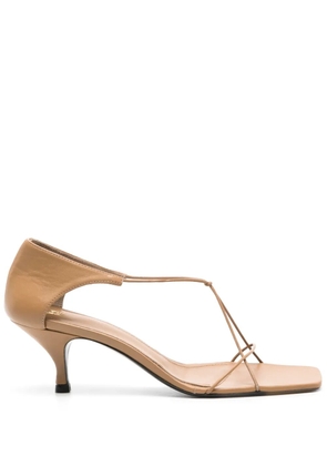 TOTEME The Knot 55mm leather sandals - Neutrals