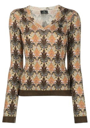 ETRO paisley-pattern sweater - Yellow