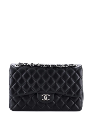 CHANEL Pre-Owned Classic Double Flap Bag Quilted Lambskin Jumbo shoulder bag - Black