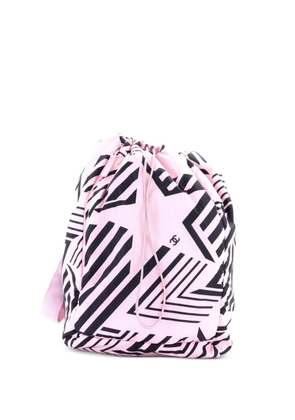 CHANEL Pre-Owned Coco Beach Printed Nylon backpack - Black