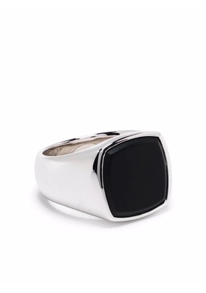 Tom Wood Cushion Black Onyx ring - Silver