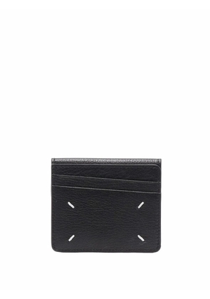 Maison Margiela four-stitch leather card holder - Black