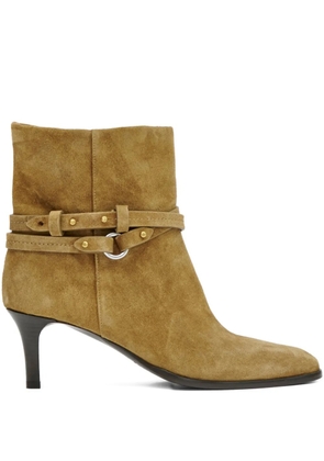ISABEL MARANT 55mm Meyli buckle-detail ankle boots - Brown
