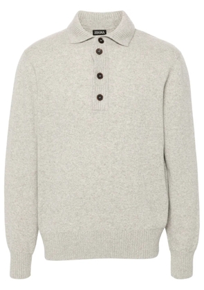 Zegna knitted polo shirt - Neutrals