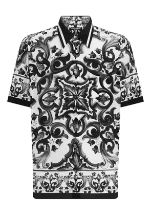 Dolce & Gabbana graphic-print silk shirt - Black
