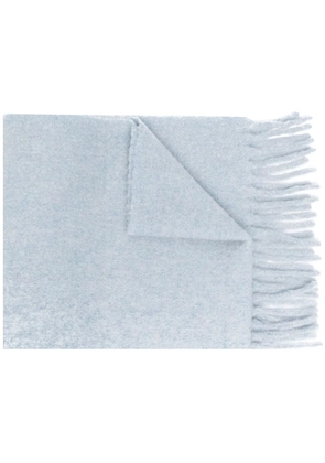 Marni logo-appliqué alpaca scarf - Blue