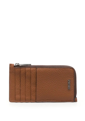 Zegna zip-around leather wallet - Brown