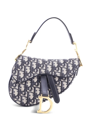 Christian Dior Pre-Owned Saddle Handbag Oblique Canvas Mini shoulder bag - Blue