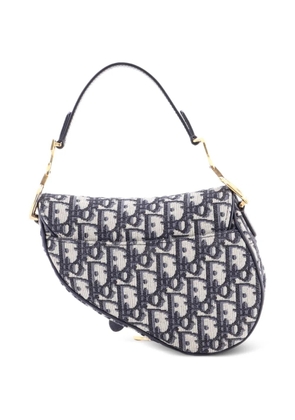 Christian Dior Pre-Owned Saddle Handbag Oblique Canvas Mini shoulder bag - Blue