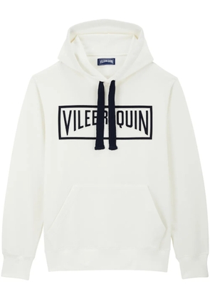 Vilebrequin logo-embroidered cotton hoodie - White