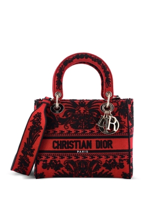Christian Dior Pre-Owned Lady D-Lite Bag Embroidered Canvas Medium satchel