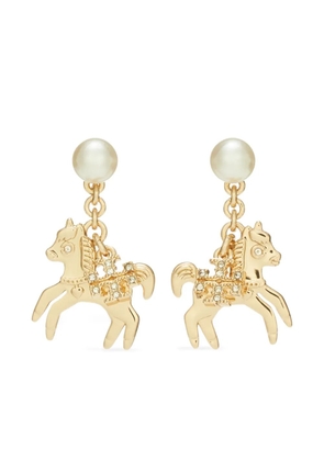 Tory Burch Curiosity horse-charm drop earrings - Gold