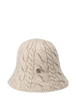 Maison Michel Clem cable-knit beanie hat - Neutrals